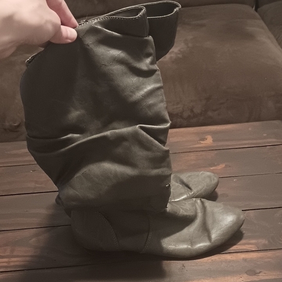 Lower East Side Gray Slouchy Women's Boots Size 10 Knee High - Picture 4 of 7